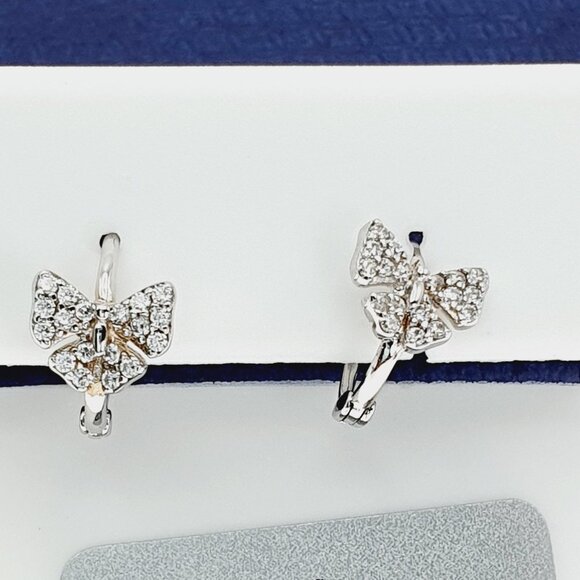 925 Sterling Silver CZ Stud Earrings for Women/Girl, US925P1253 - Picture 2 of 6